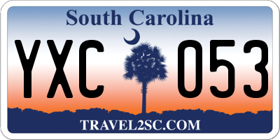 SC license plate YXC053