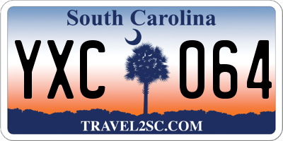 SC license plate YXC064