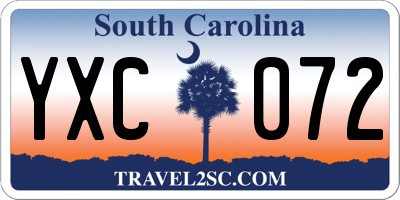 SC license plate YXC072