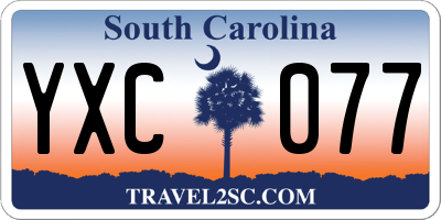 SC license plate YXC077