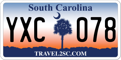 SC license plate YXC078
