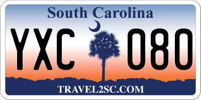 SC license plate YXC080