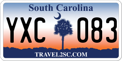 SC license plate YXC083