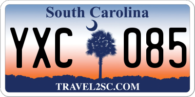 SC license plate YXC085