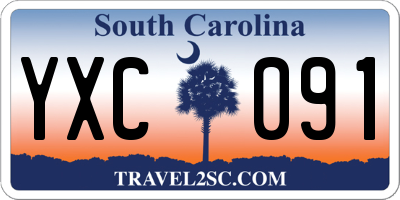 SC license plate YXC091