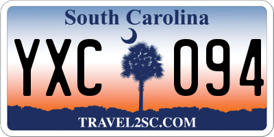 SC license plate YXC094