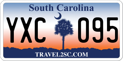 SC license plate YXC095