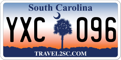 SC license plate YXC096