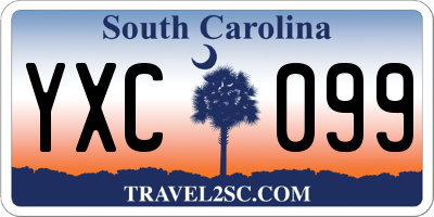 SC license plate YXC099