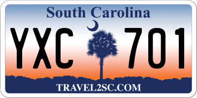 SC license plate YXC701