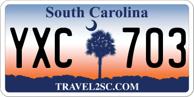 SC license plate YXC703