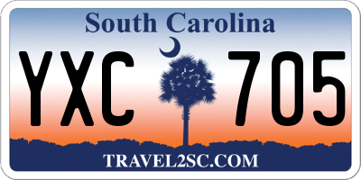 SC license plate YXC705