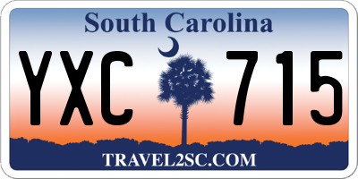 SC license plate YXC715