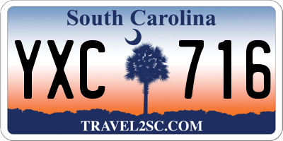 SC license plate YXC716