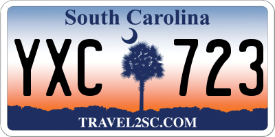 SC license plate YXC723