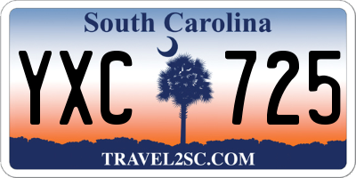 SC license plate YXC725