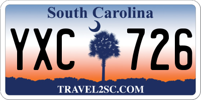 SC license plate YXC726