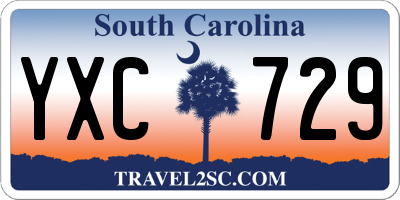 SC license plate YXC729