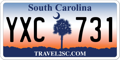 SC license plate YXC731
