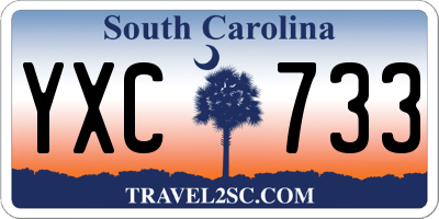 SC license plate YXC733