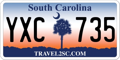 SC license plate YXC735