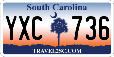 SC license plate YXC736