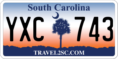SC license plate YXC743