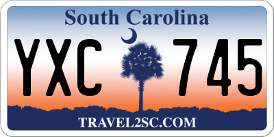SC license plate YXC745