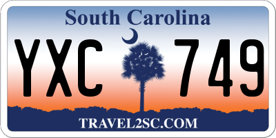 SC license plate YXC749