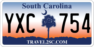 SC license plate YXC754