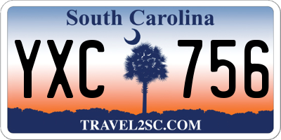SC license plate YXC756