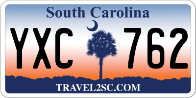 SC license plate YXC762