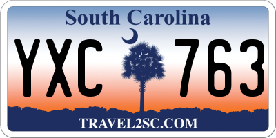 SC license plate YXC763