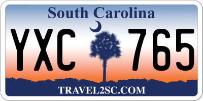 SC license plate YXC765