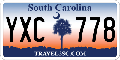 SC license plate YXC778