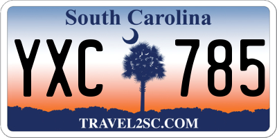 SC license plate YXC785