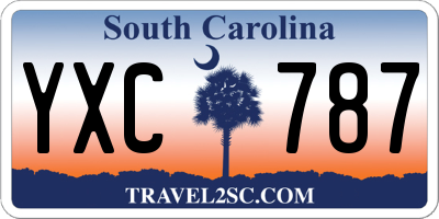 SC license plate YXC787