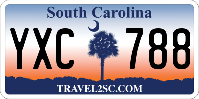 SC license plate YXC788