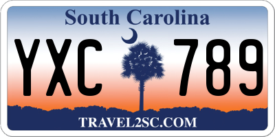 SC license plate YXC789
