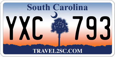 SC license plate YXC793