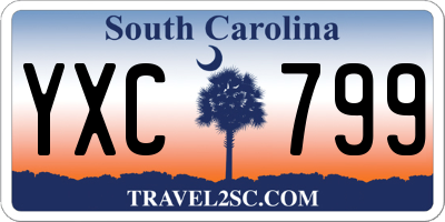 SC license plate YXC799