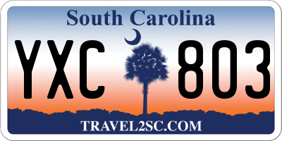 SC license plate YXC803