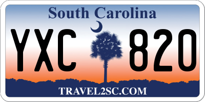 SC license plate YXC820