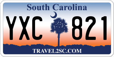 SC license plate YXC821