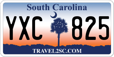 SC license plate YXC825