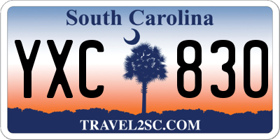 SC license plate YXC830