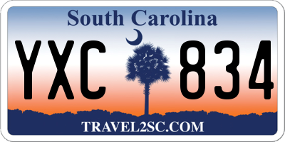 SC license plate YXC834