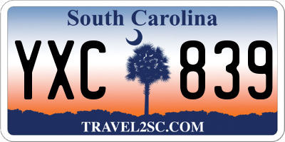 SC license plate YXC839