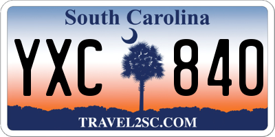 SC license plate YXC840