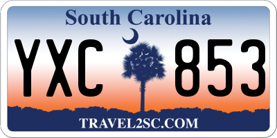 SC license plate YXC853